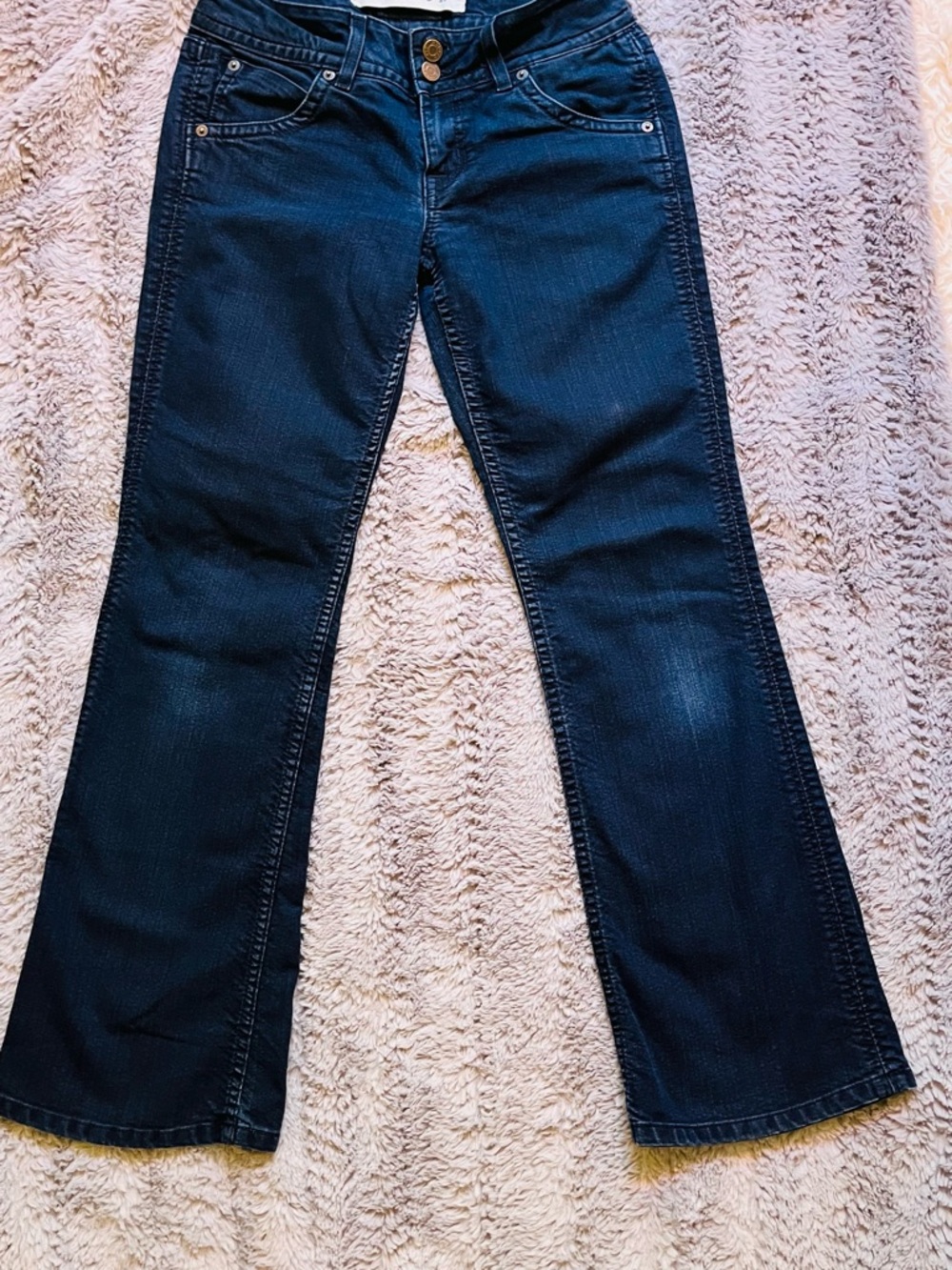 Women’s Dark Blue Hudson Bootcut Jeans - Flap pockets Y2K